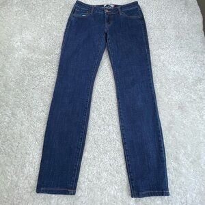 Cabi Skinny Straight Jeans Dark Blue Sz 4 Low mid rise stretch casual #5493